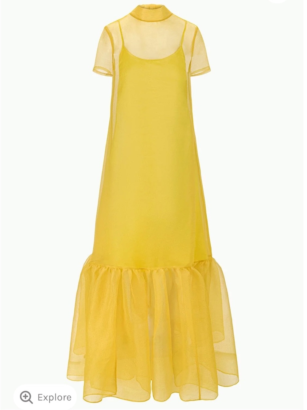 STAUD Calluna dress chartreuse yellow /green in XL new with tags - Picture 6 of 14